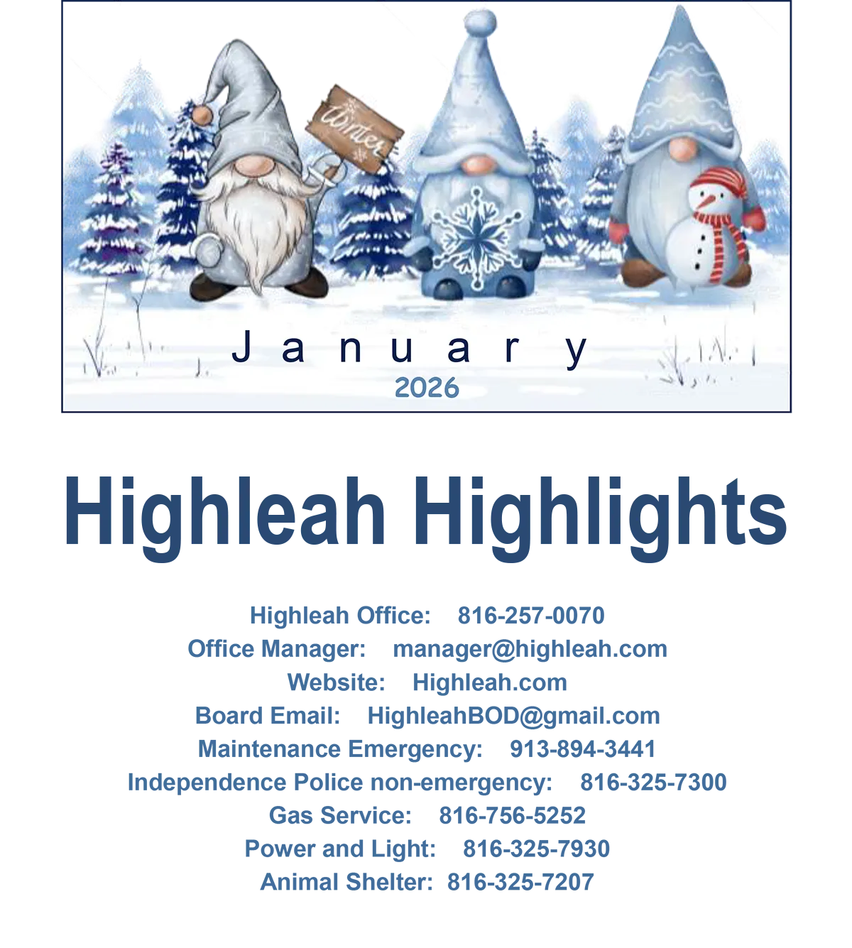 Highleah Newsletter