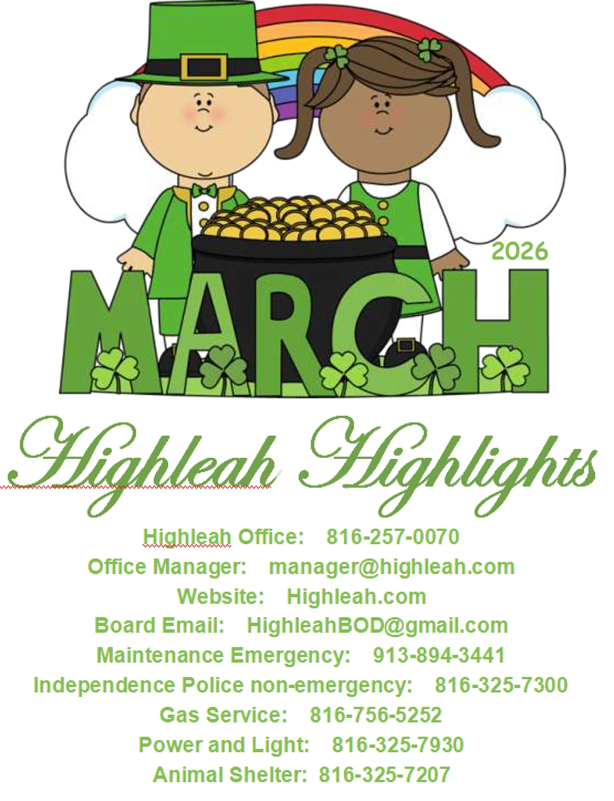 Highleah newsletter